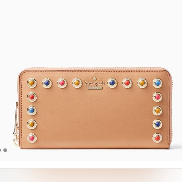 🔹️Kate Spade🔹️ Devoe Street Lacey Embellished large zip Continental Wallet